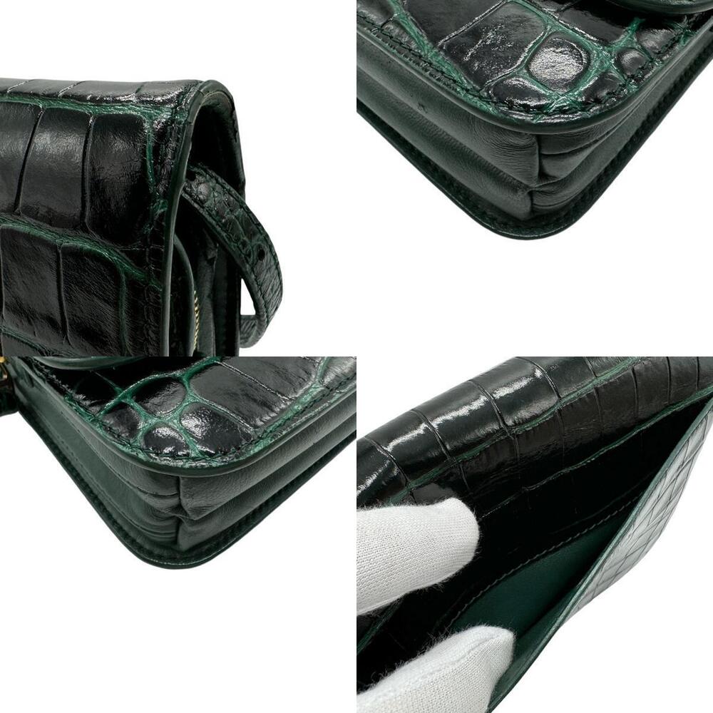Balenciaga leather logo green bag embossed shoulder - Picture 4 of 4